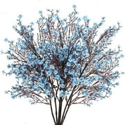 Viworld 6 Bundles Baby Breath Flowers Artificial Bulk Gypsophila Bouquets Sky Blue Real Touch Silk Floral Arrangements for Table Centerpieces Wedding Home Farmhouse Party DIY Decor
